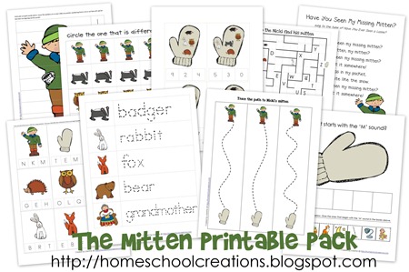 free printables the mitten