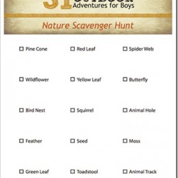 Free Nature Scavenger Hunt Printable List