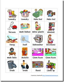 Free Preschool Chore Charts