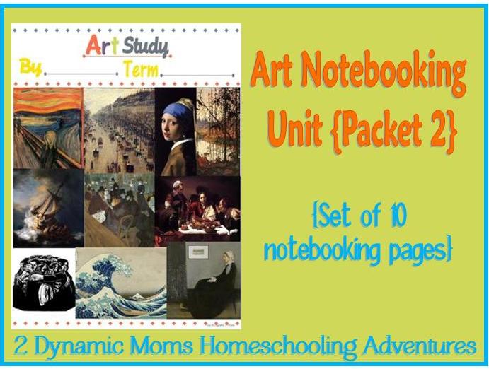 Free Art Unit Study Notebooking Pages