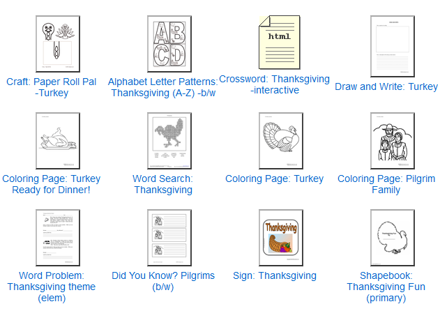 free thanksgiving homeschool activities 