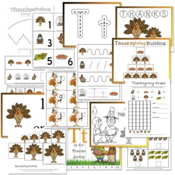 Free Thanksgiving Preschool Printable Pack