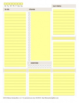 Free Daily To-Do List From Money Saving Mom