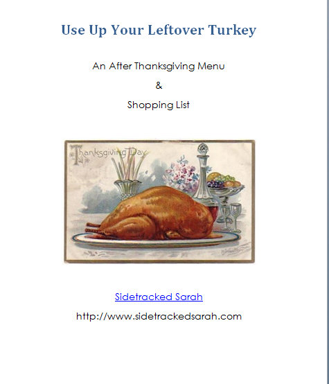 Free eBook: Use Up Your Leftover Turkey Meal Plan (Subscriber Freebie)