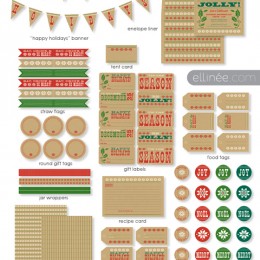 Christmas Freebie: Wood Type Holiday Printable Kit