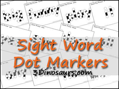 Free Sight Word Dot Marker Printable Set