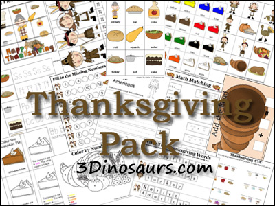 Free Thanksgiving Preschool Worksheets