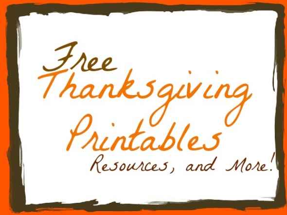 Free Thanksgiving Printables