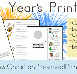 Free New Year's Printables: Coloring Pages, File Folder Games, Bible Lessons, and More!