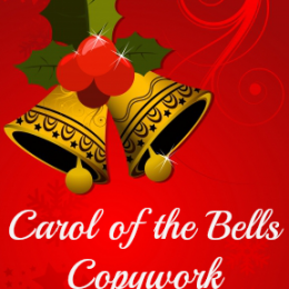 Free Carol of the Bells Cursive Copywork Download