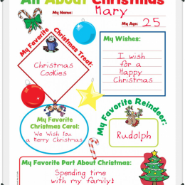 Free Christmas Worksheets: All About Christmas