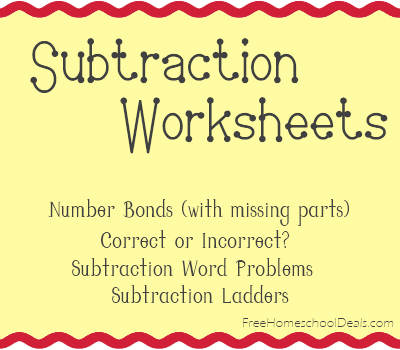 subtraction worksheets