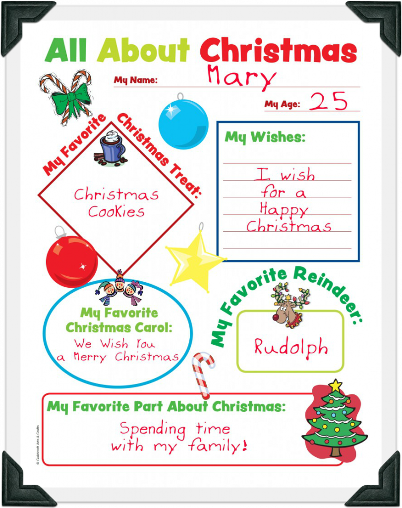 Free Christmas Worksheets: All About Christmas