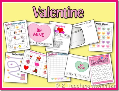 Free Valentine's Day Preschool Printable Pack