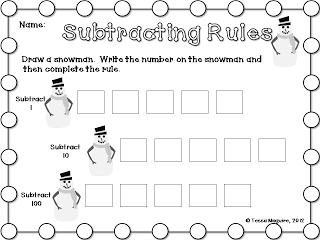 Free Snowman Place Value Worksheet