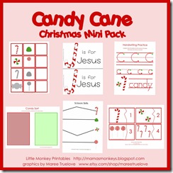 Free Candy Cane Mini Printable Pack 