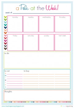Free Organizing Worksheets, Printables, and Planners