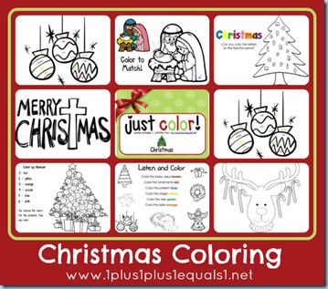 Free Christmas Coloring Worksheets