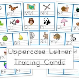 Free Preschool Printables: Uppercase Letter Tracing Cards