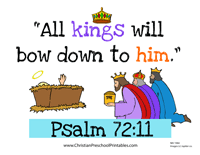 Free Psalm 72:11  Bible Verse Printables