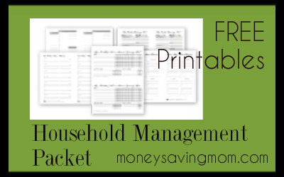 Free Household Management Forms {Chore Charts, Daily Docket, Cleaning Lists, Stock-up List}