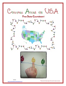 FREE Christmas Around The U.S.A. Countdown Printables