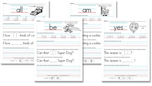 Free Sight Word Worksheets