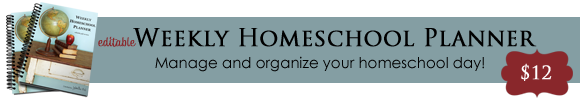 Weekly Homeschool Planner