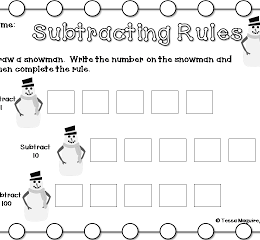 Free Snowman Place Value Worksheet