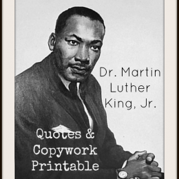 Free Martin Luther King Jr Copywork and Resources