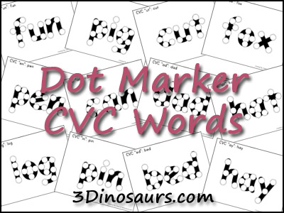 Free Dot Marker CVC Worksheets