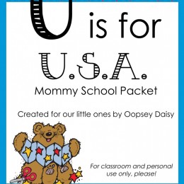 Free Homeschool Printables: U is for USA Packet