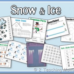 Free Snow and Ice Preschool Printable Pack