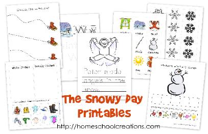 Free The Snowy Day Preschool Printable Pack