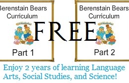 Free Printable Year of Learning with The Berenstain Bears Curriculum Part 1 and Part 2