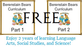 Free Printable Year of Learning with The Berenstain Bears Curriculum Part 1 and Part 2 