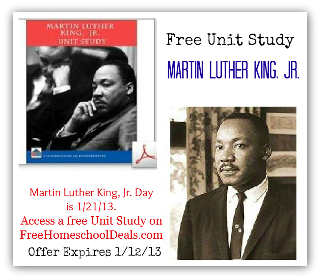 Free Martin Luther King Jr Unit Study