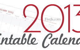 Free 2013 Printable Calendar (with inspirational, educational quotes)