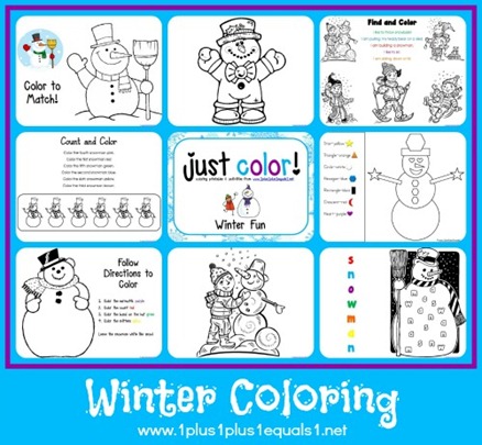 Free Winter Coloring Pages