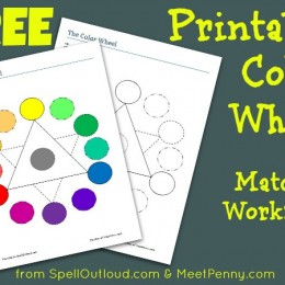 Free Printable Colorwheel with Matching Worksheet