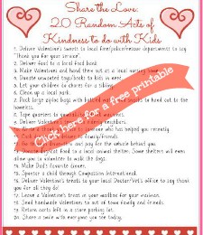 Free Printable: 20 Random Acts of Kindness to Do with Kids