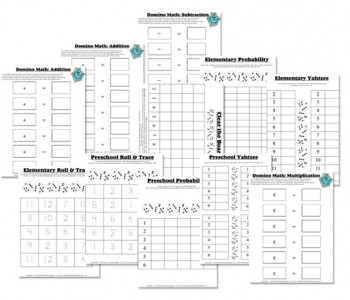 Free Math Worksheets: Dice & Domino Math Games