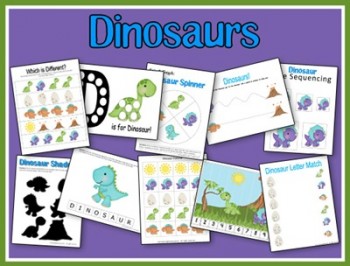 Free Dinosaur Preschool Printable Set