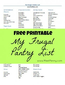 Pantry Staples List {With FREE Printable}