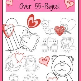 Free Valentine’s Day Coloring Worksheets (55-Pages)