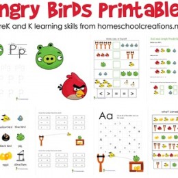 Free Angry Birds PreK and Kindergarten Printable Packs