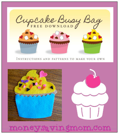 Free Cupcake Busy Bag Printable Instructions and Pattern Download