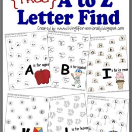 Free Instant Download: Complete A to Z Letter Find Worksheet Packet (27-Pages)