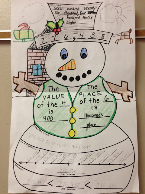 Snowman Place Value 