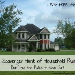 A Scavenger Hunt of Household Rules with Free Printable